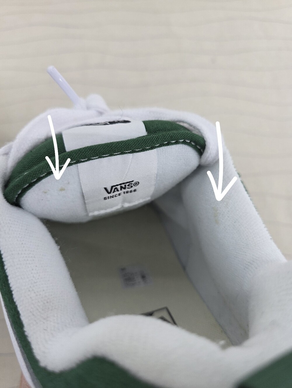 Vans Unisex Knu Skool Green Suede White Skate Shoes Gum Soles Sz 8 Men/ 9.5 Wom - Picture 10 of 11